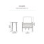 Table d'appoint Cinta en bois massif avec plateau en forme de pagaie-485563211