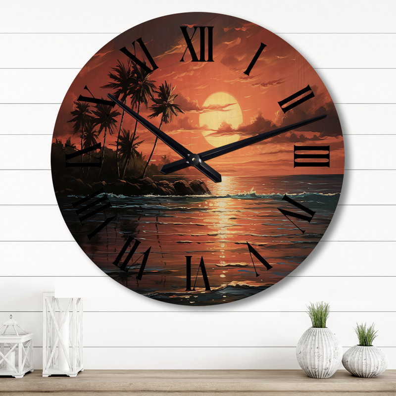 Horloge murale en bois massif Riccardo, Grand