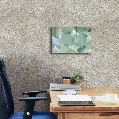 «Aqua Leaves» par Lori Deiter, art mural sur toile