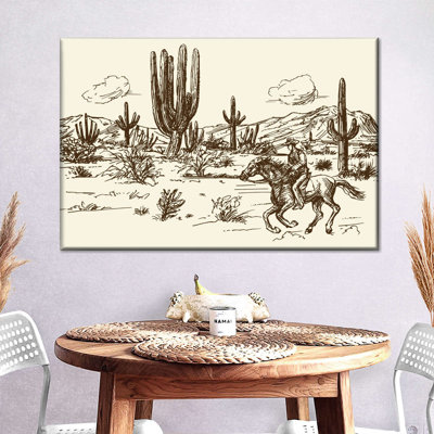 " Vintage Western Canvas Print "