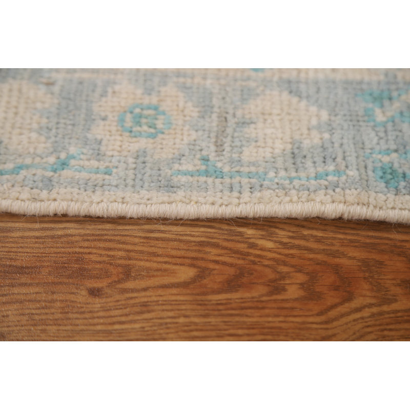 One-of-a-Kind 1'11" X 3' New Age Wool Area Rug in Beige