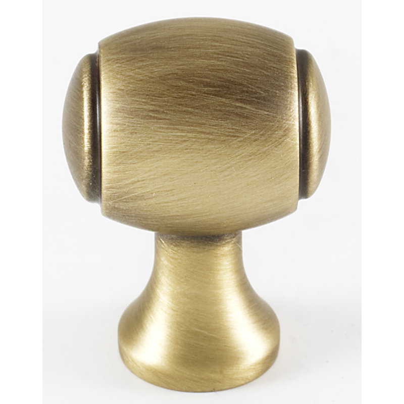 Royale Barrel Oval Knob, Antique English Matte, 1.13" H x 0.75" W x 0.5" D