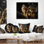 Falcon d’animal avec coussin lombaire à becher ouvert