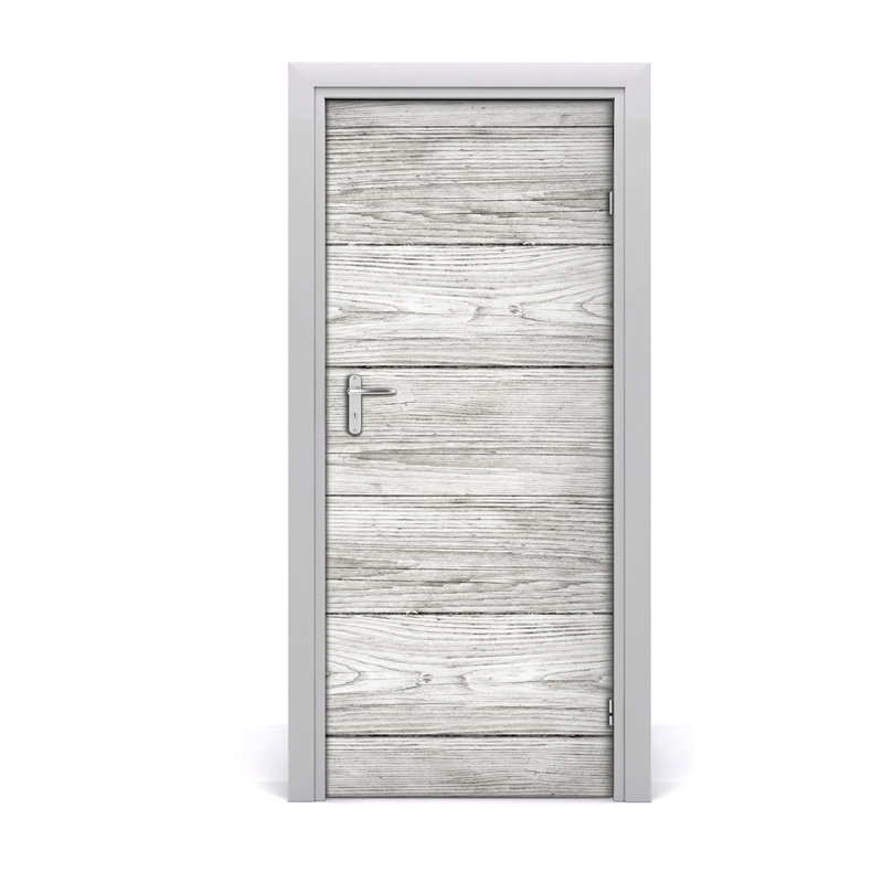 Wooden Background Door Decal