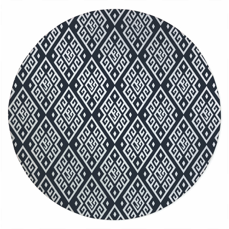 Athana Outdoor Area Rug, Round 5'