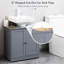 Armoire de salle de bain grise pour évier. Gain de place avec 2 portes et une tablette. Ajout d'espace de rangement. Tablette réglable en option. Solide. Capacité de 33 lb Rangement pour lavabo gris L 23,5 po x l 11,81 po. &