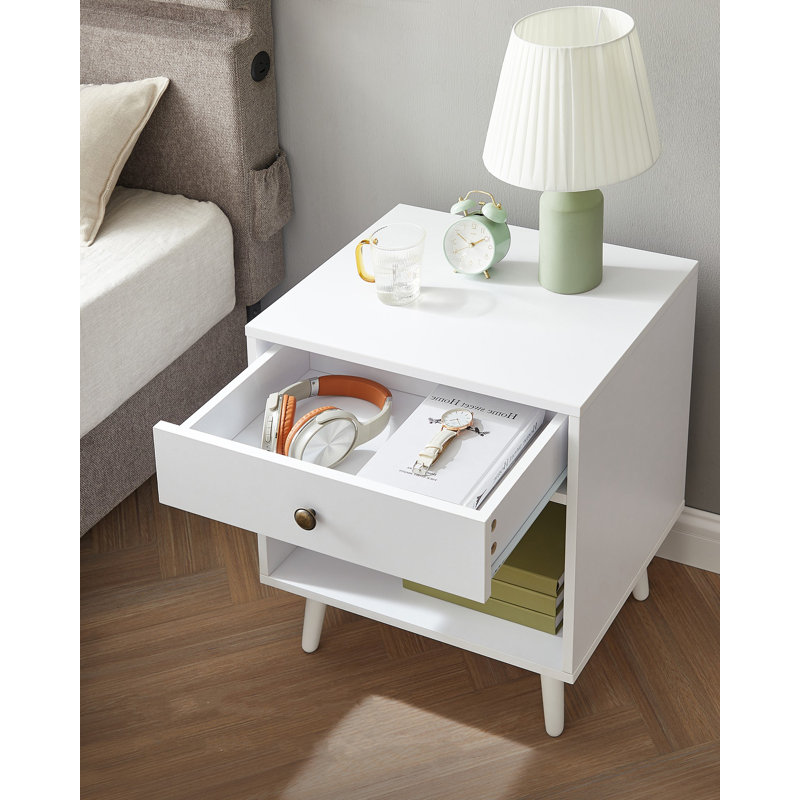 Monterey 50cm W Bedside Table, White