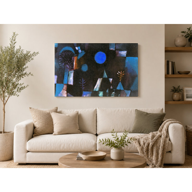 «Blue Night Landscape», art mural sur toile, 18" W x 12" H