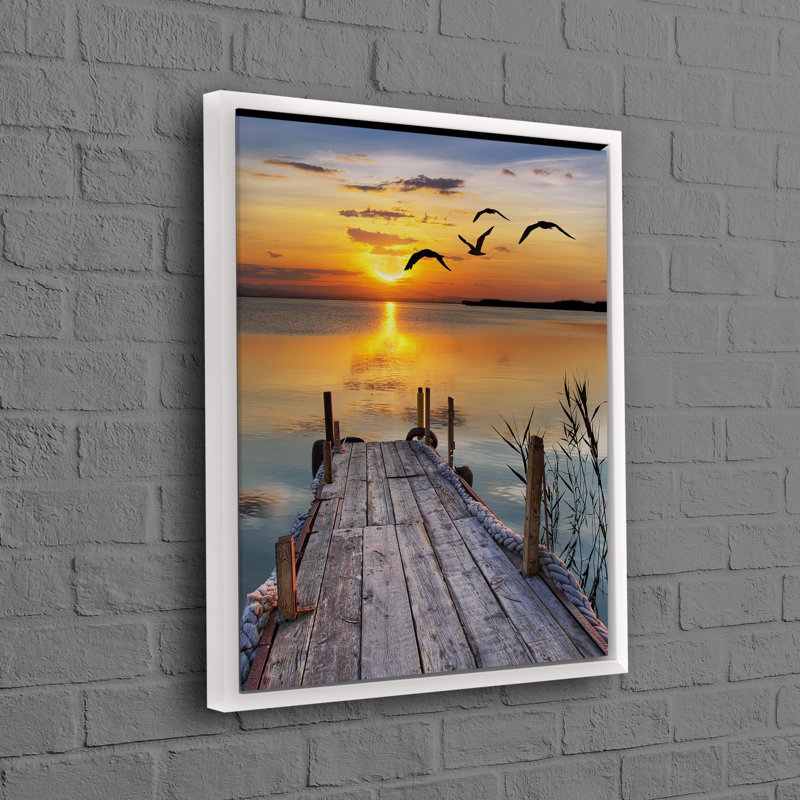 Print on Canvas, 80 cm H x 110 cm W, Black Floater Framed