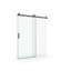 Porte de douche coulissante simple sans cadre à fermeture en douceur, verre trempé avec revêtement facile à nettoyer-112517988