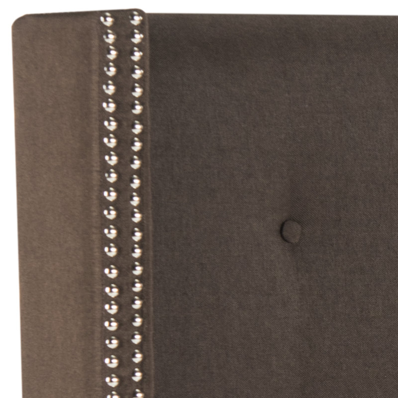 Burch Upholstered Headboard, Full, Linen Chocolate