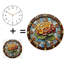 Horloge murale silencieuse en verre trempé de 30 cm, « Horloge murale à motif floral avec hortensias colorés », sans tic-tac, fonctionne avec des piles AA (non incluses), décoration artistique pour la maison