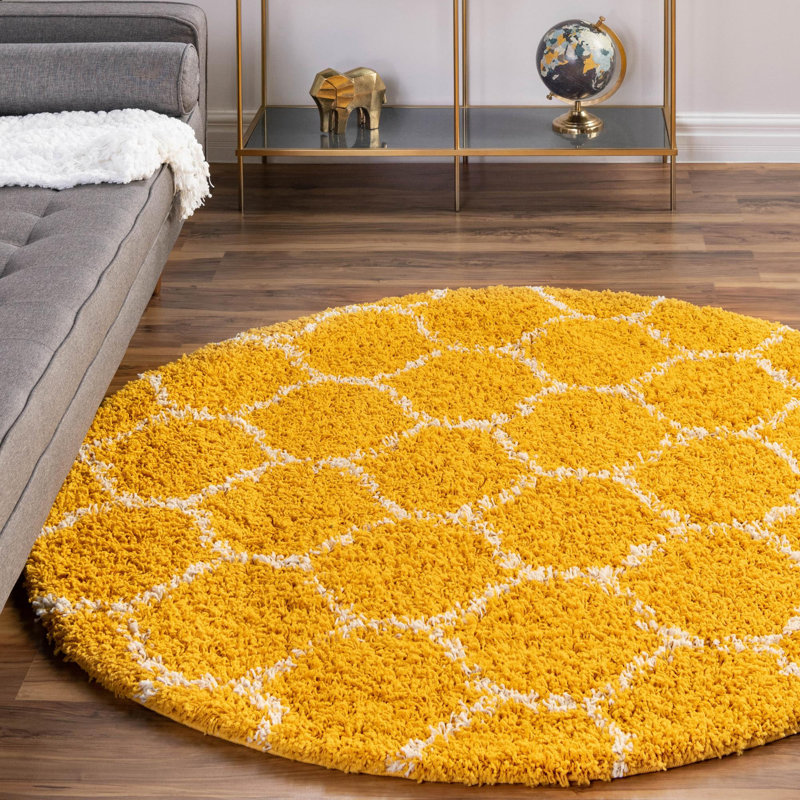 Deone Geometric Indoor Rug, Round 5'3"