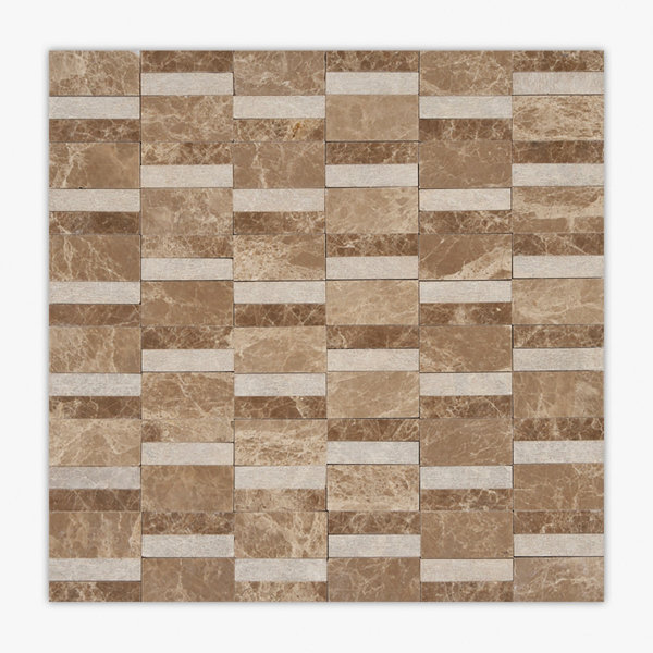 Emperador Light Honed Budapest Marble Mosaic