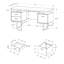 Bureau 60 po l pour la productivité - stratifié beige, métal noir, stratifié fonctionnel l 60 po, apparence élégante
