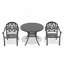 Ensemble de patio élégant en fonte d'aluminium 3 pièces avec coussins bruns confortables-1955299151