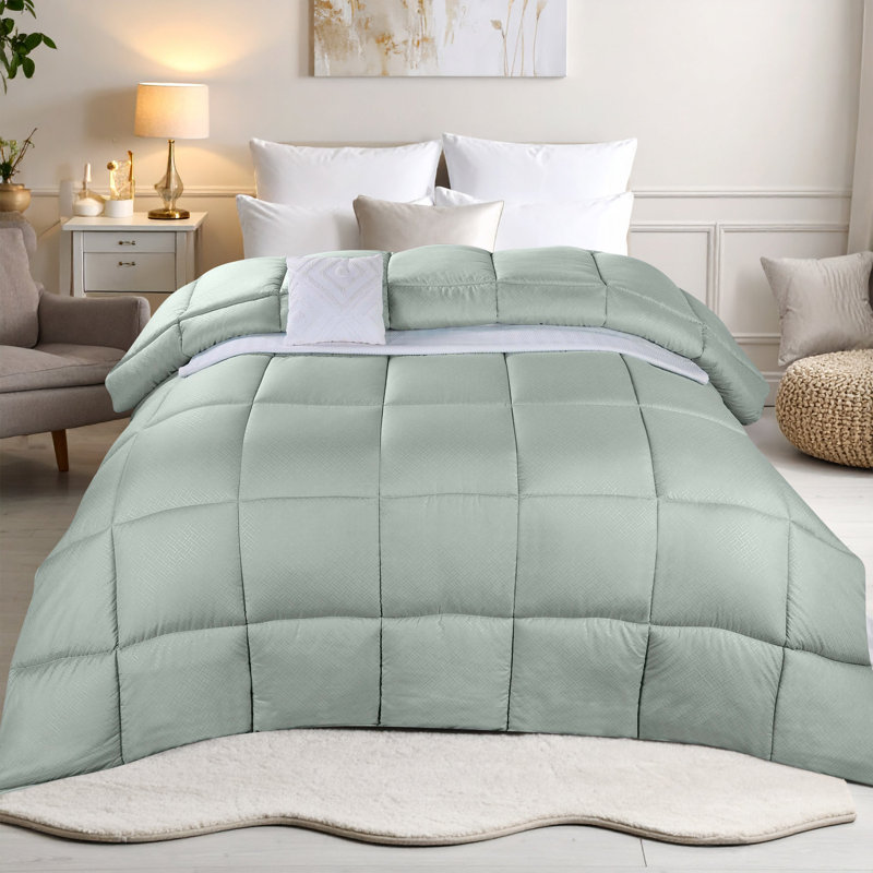 Insertion de couette en duvet synthétique Blue Nile Mills, Édredon simple très long, Jade