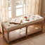 Linen Upholstered Storage Bench