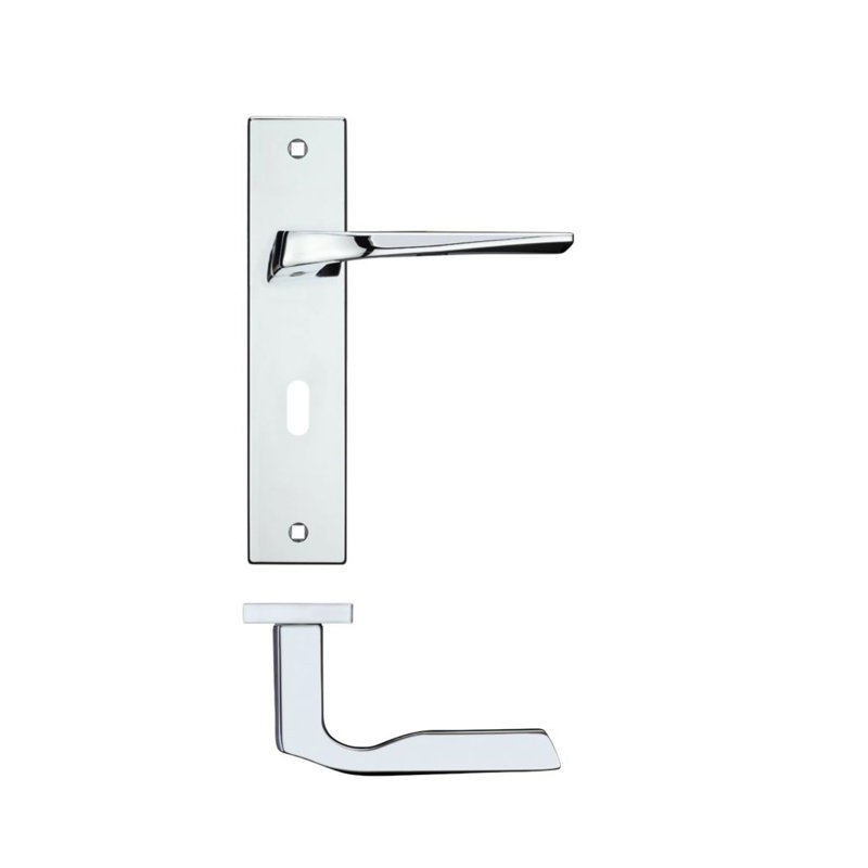 Latch Right Hand Door Handle, Polished Chrome