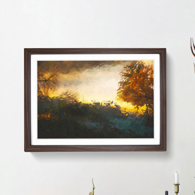 Sheep in Sweden in Abstract - Picture Frame Graphic Art Print