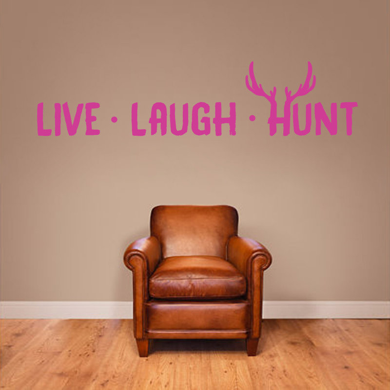 Décalcomanie murale chasse de rire live, Rose vif