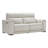  Ollie 85.83'' Wide Genuine Leather White Ivory  Power Wall Reclining Sofa With USB Ports