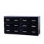 Commode d'appoint moderne noire à 6 tiroirs-1243556304