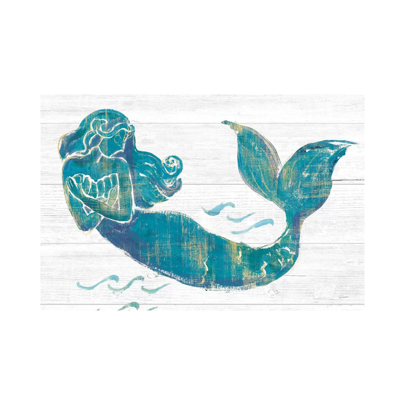 On The Waves II Light Plank by Sue Schlabach - Wrapped Canvas Print, 20.32 cm H x 30.48 cm W