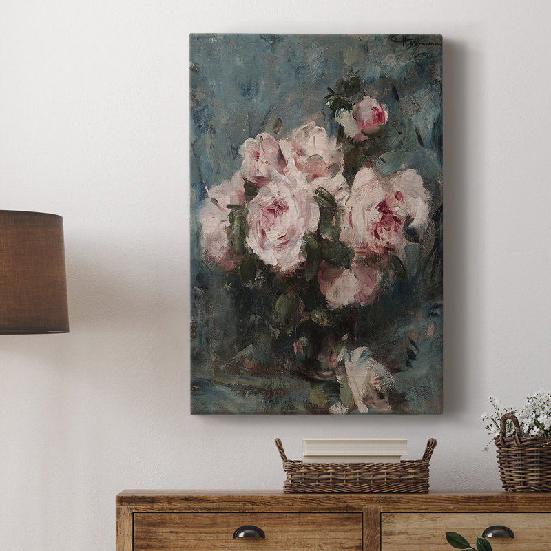 Motif floral rétro CCL XXVII - galerie Cavas, H 27 po x l 18 po