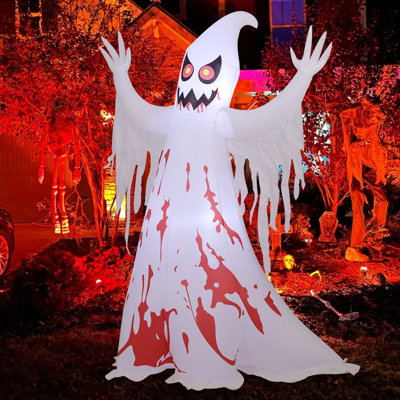 8 FT Spooky Halloween Inflatable Giant Ghost with Built-in LEDs