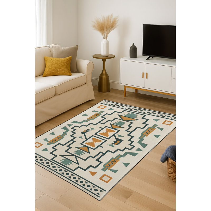 Tapis tissé crème Mosso, 2' x 2'11"