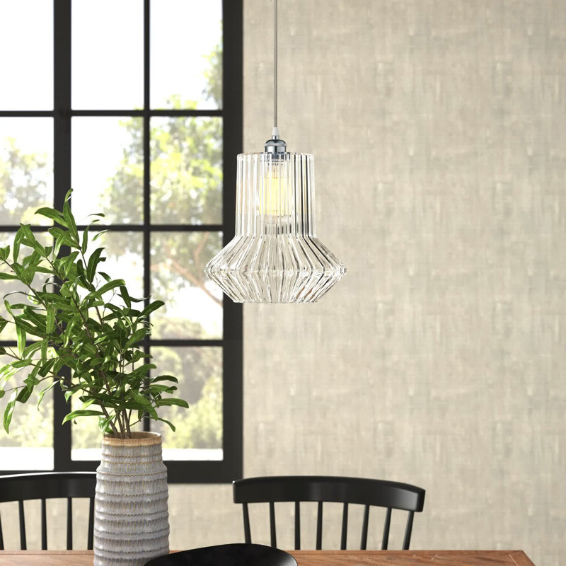 Montrose 1 - Light Single Pendant, White and Polished Chrome, Incandescent