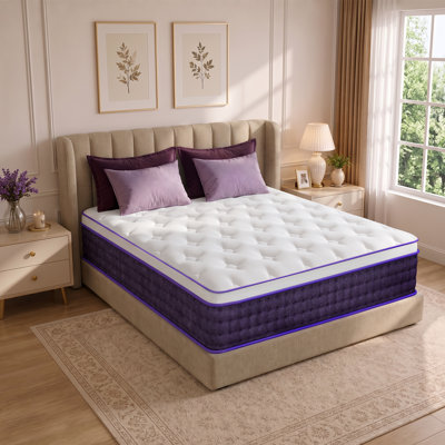 Grand matelas hybride en mousse viscoélastique gélifiée 12 pouces, contour du corps en forme de nuage, soulagement des points de pression, sans fibre de verre, certifié CertiPUR-US et OEKO-TEX