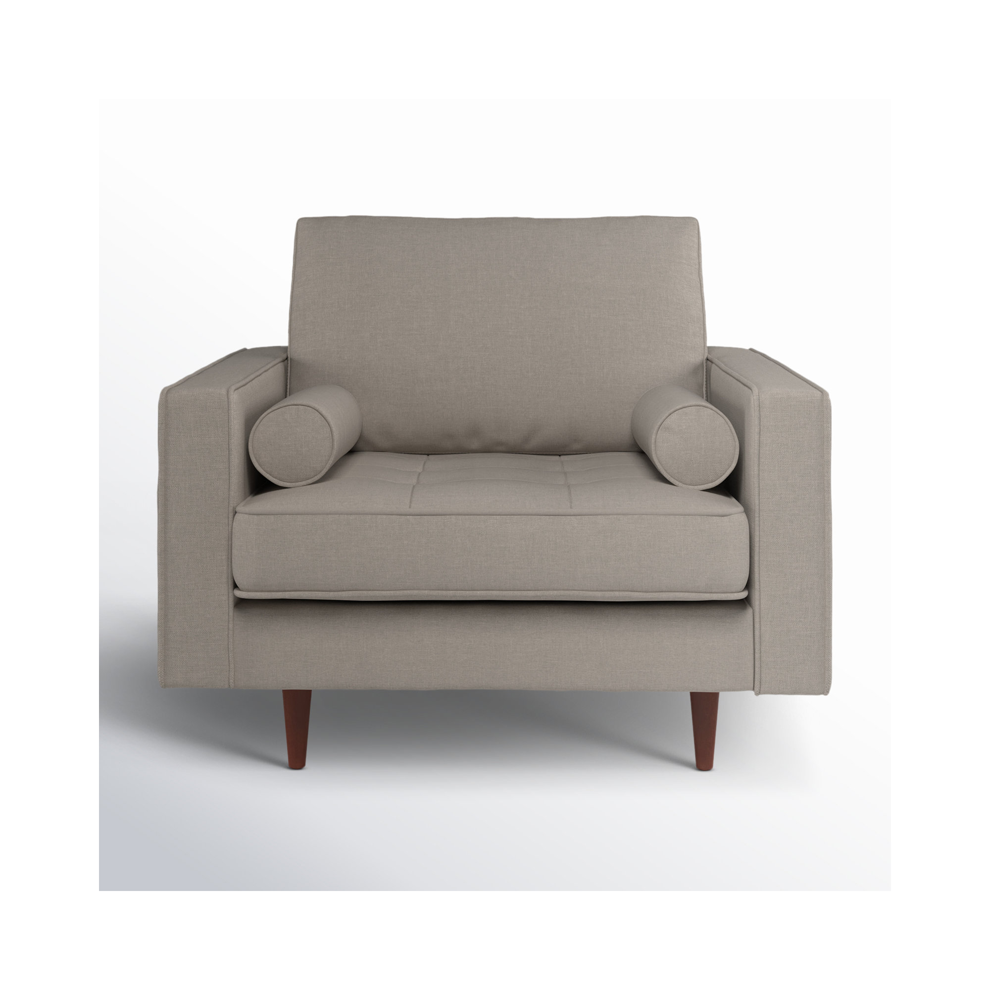 Geo Upholstered Armchair, Gray Fabric