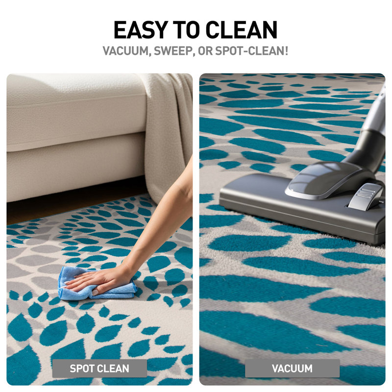 Floral Indoor Rug, Rectangle 7'6" x 9'5"
