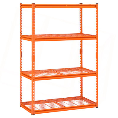 Tablettes de rangement Étagères de garage robustes réglables à 4 niveaux 2400 lb
