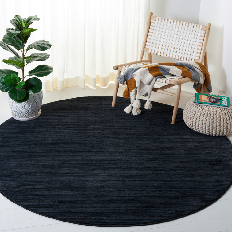 Vision Striped Area Rug In Black