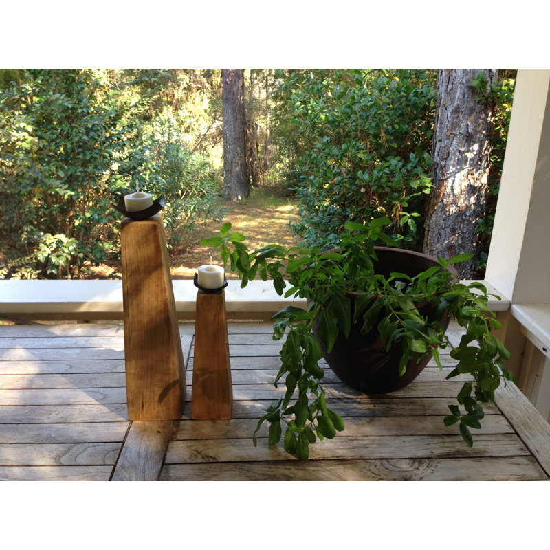13'' H Wood Tabletop Votive Holder