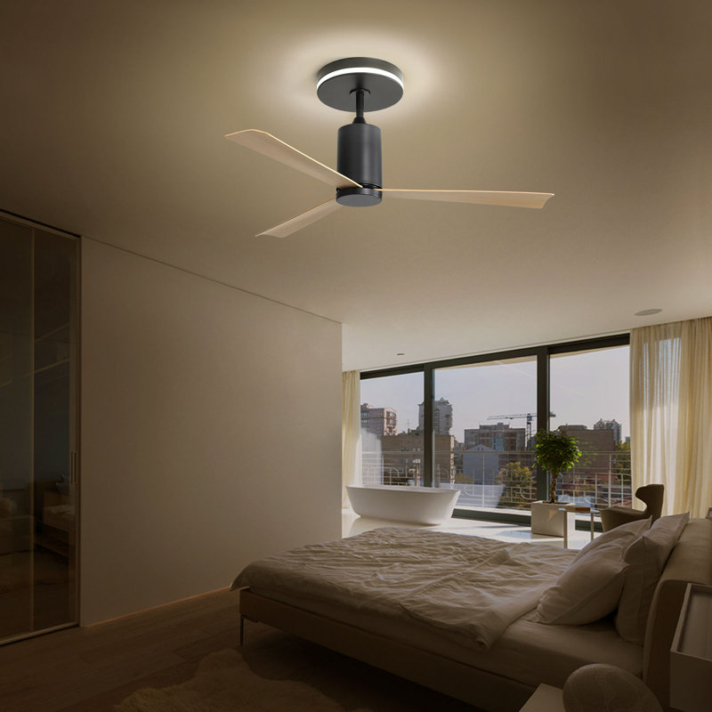 Adrainne 52" 3-Blade Modern Indoor/Outdoor Versatile Ceiling Fan with LED Light