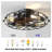 20" Low Profile Caged Flush Mount Ceiling Fan With Light And Remote Control, 6-Speed Reversible-1443050604
