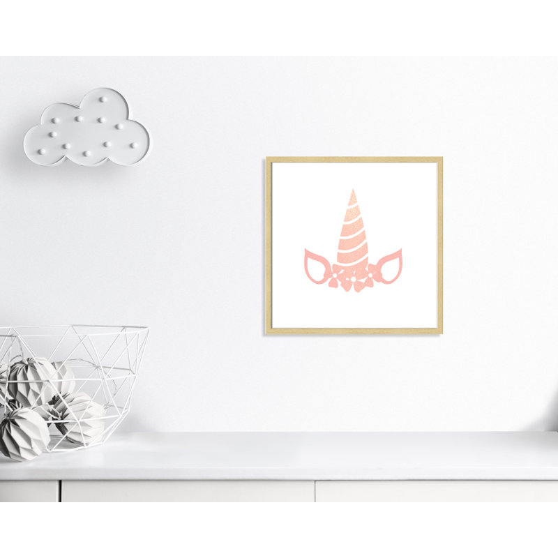 «Be the Unicorn», art encadré 3 ', H 22,5 po x l 22,5 po x P 1,18 po, Encadré de boîte champagne