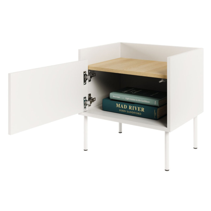 48.2 cm W Bedside Table, White