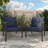 2Pcs Patio Metal Wicker Chairs with Cushions-623058093