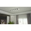 Luminaires suspendus en cristal Mccolister, luminaire suspendu moderne à intensité variable avec goutte en verre bullé, lustre à DEL 6 lumières au fini chrome intégré pour îlot de cuisine
