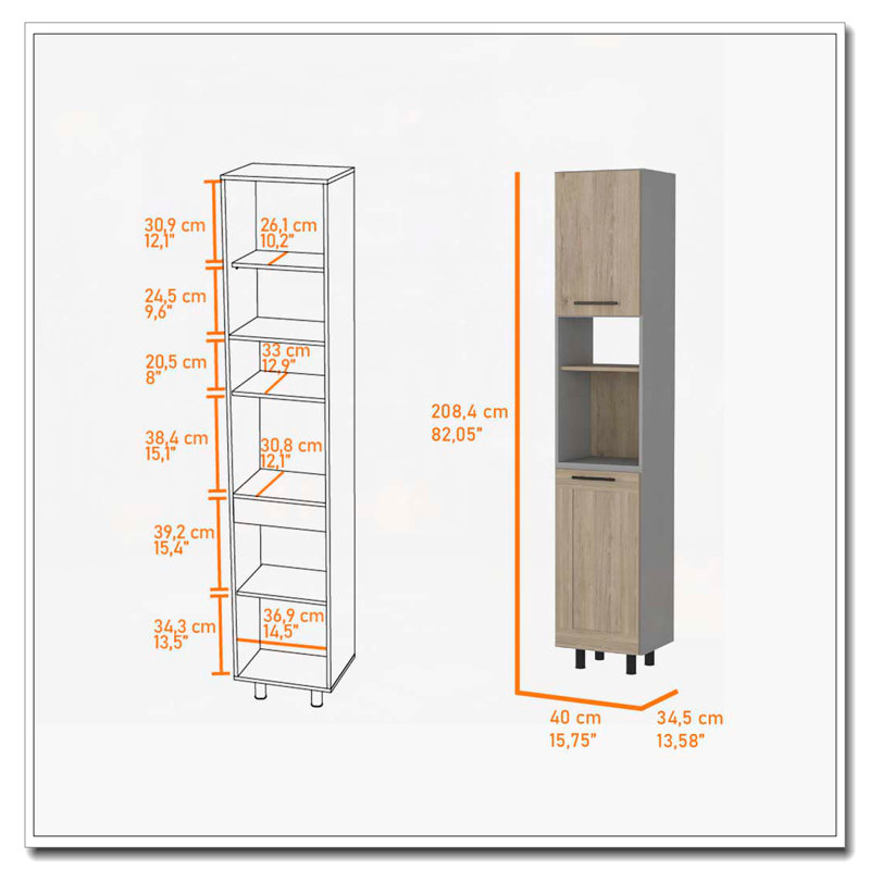 Garde-manger à 2 portes et 2 tablettes Devoux