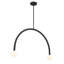 Lustre 2 lumières Rua en noir mat-847877371