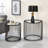 Alkinoi Mirrored Glass Top Nesting Tables
