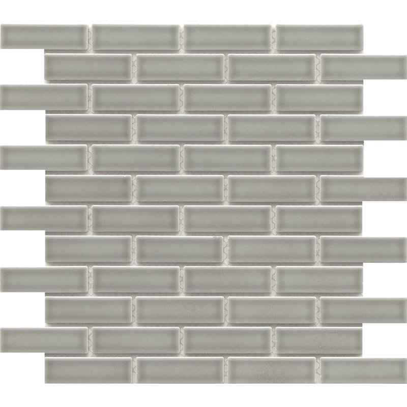 Savvy 11 in. x 12 in. Glossy Porcelain Floor and Wall Tile (13.86 sq. ft./Case), Silver