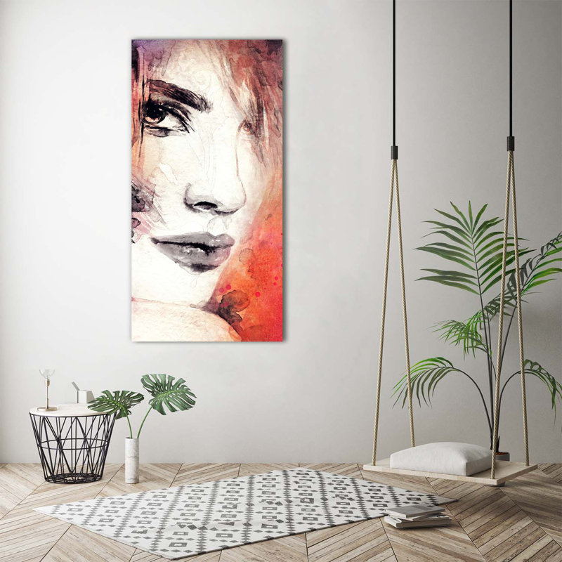 Abstraction Of A Woman - Wrapped Canvas Print