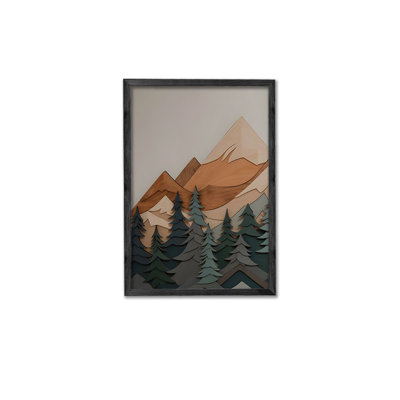 Ensemble de 3 panneaux décoratifs élégants en bois aggloméré, cadre en bois massif, 13,4 x 19,3 x 0,6 pouces | Œuvre d'art 100% MDF avec impression numérique | Parfait pour le salon, la chambre à coucher et le bureau, design élégant et moderne